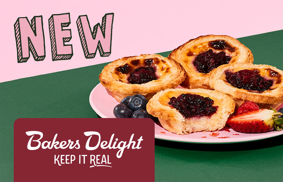 NEW and EXCLUSIVE limited time only Mixed Berry Portuguese Custard Tart! 