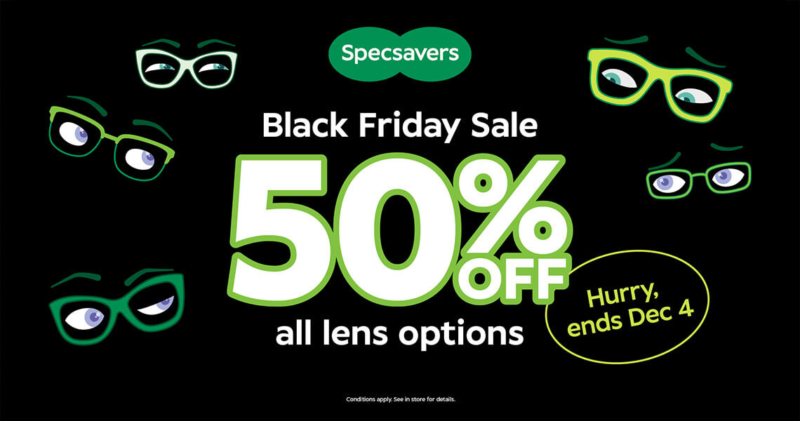 Black Friday – 50% off all lens options